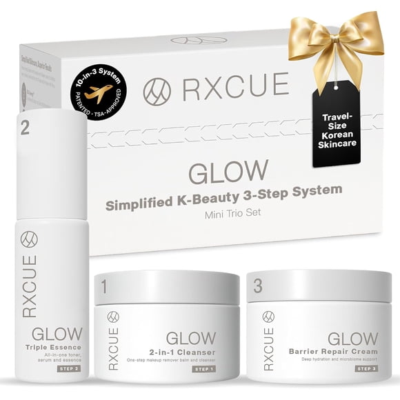 Kit Skincare RXCUE Glow 3 Pasos Tamaño Viaje Vitamina C