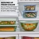 thumbnail image 4 of Cuencos para mezclar Pyrex Colors con vidrio tintado con tapas de plástico, paquete de 3, 4 of 5
