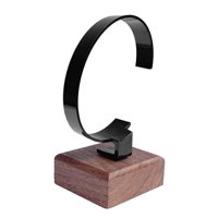 Magideal - Soporte De Exhibición De Reloj Multifuncional, Estante De Exhibición De Pulsera De Joyería De Almacenamiento De Base De Madera Estable, Herramienta De , Negro