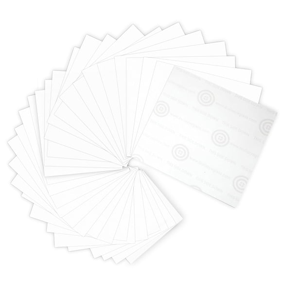 Roln Shelf Paper Bullseye Thinfire, 30 hojas, 12 x 12 cm, cristal