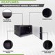 thumbnail image 2 of Armario para Servidores NavePoint 6U 45 cm con Ventiladores y Puerta de Vidrio, 2 of 7
