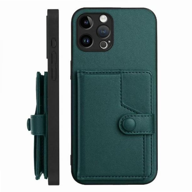 FOXDOCK Funda para iPhone 12 pro con Bloqueo RFID - Diseño Elegante con Cierre de Botón