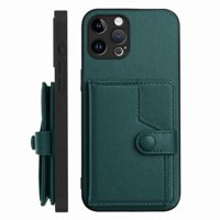 Foxdock Funda Para Iphone 12 Pro Con Bloqueo Rfid - Diseño Elegante Con Cierre De Botón
