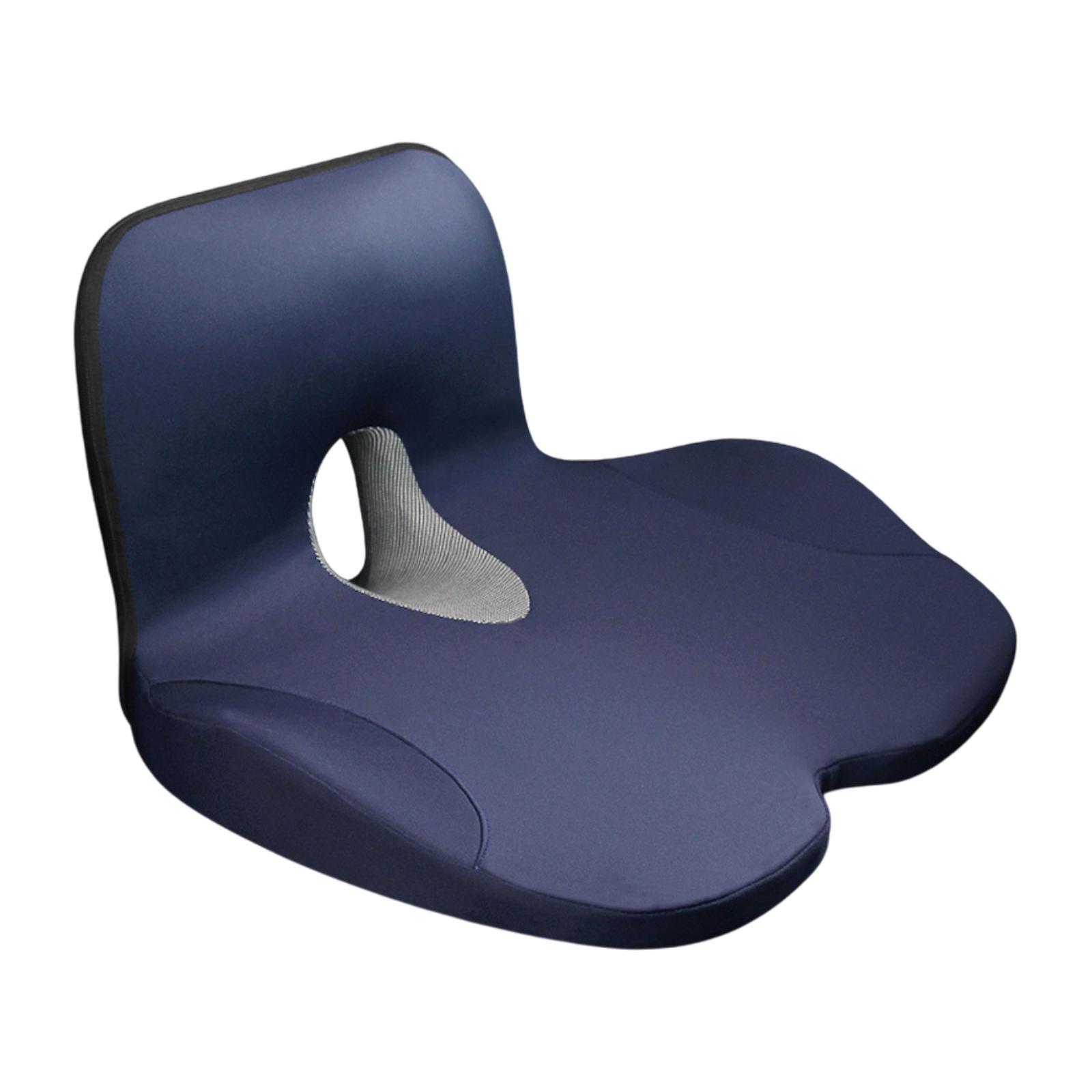 Ioensy - Cojín De Asiento Con Almohada Ergonómica Integrada Para Silla De Oficina De Viaje Para Mamá Y Papá Azul