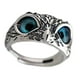 thumbnail image 1 of Demon Eye Owl Anillos Retro Elegante Anillo Llamativo Para Pareja Amantes Hombres Mujeres Azul, 1 of 5