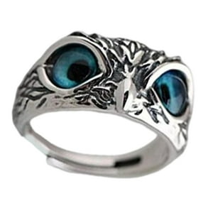 Genérico - Demon Eye Owl Anillos Retro Elegante Anillo Llamativo Para Pareja Amantes Hombres Mujeres Azul