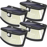Luces Solares Con Sensor De Movimiento Aootek 120 Led Ip65 A Prueba De Agua