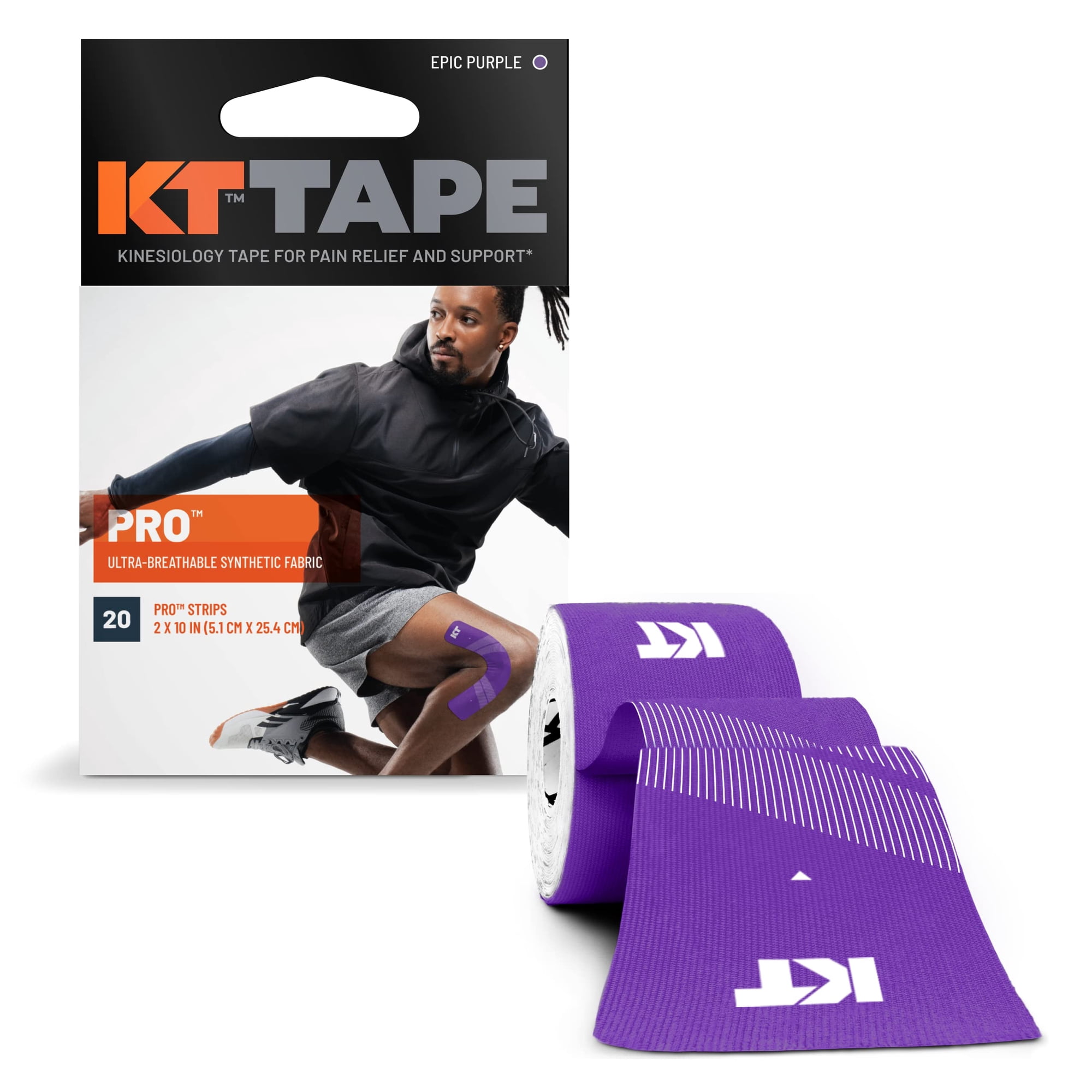 Cinta Deportiva Kt Tape Pro Synthetic Kinesiology Púrpura X20