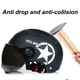 thumbnail image 3 of Casco de seguridad para coche, scooter, bicicleta, con motor eléctrico, abierto, media gorra de béisbol, anti-UV, color negro, 3 of 5