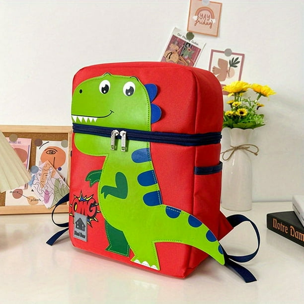 Children's Kawaii Cartoon Dinosaur Print Backpack, School Bag For Boys And Girls Travel Backpack, School Season Gifts
