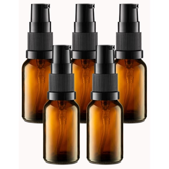 Botella VitalUp 15 ml Pack de 5 unidades de vidrio ámbar con bomba