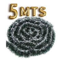 Lucero - Guirnalda Verde Con Punta Nieve 5 Metros Adorno Navidad