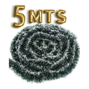 Lucero - Guirnalda Verde Con Punta Nieve 5 Metros Adorno Navidad