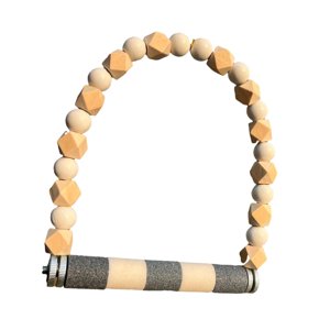 Ioensy - Columpio De Madera Para Pájaros, Jaula Para Loros, Columpio Colgante Para Periquitos, Cacatúas, Loros, Color Gris