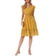 thumbnail image 2 of INSPIRE CHIC Vestido Floral de Mujer con Mangas Volantes Cuello en V Fruncido Volante Vestidos Casuales Naranja Amarillo XL, 2 of 6