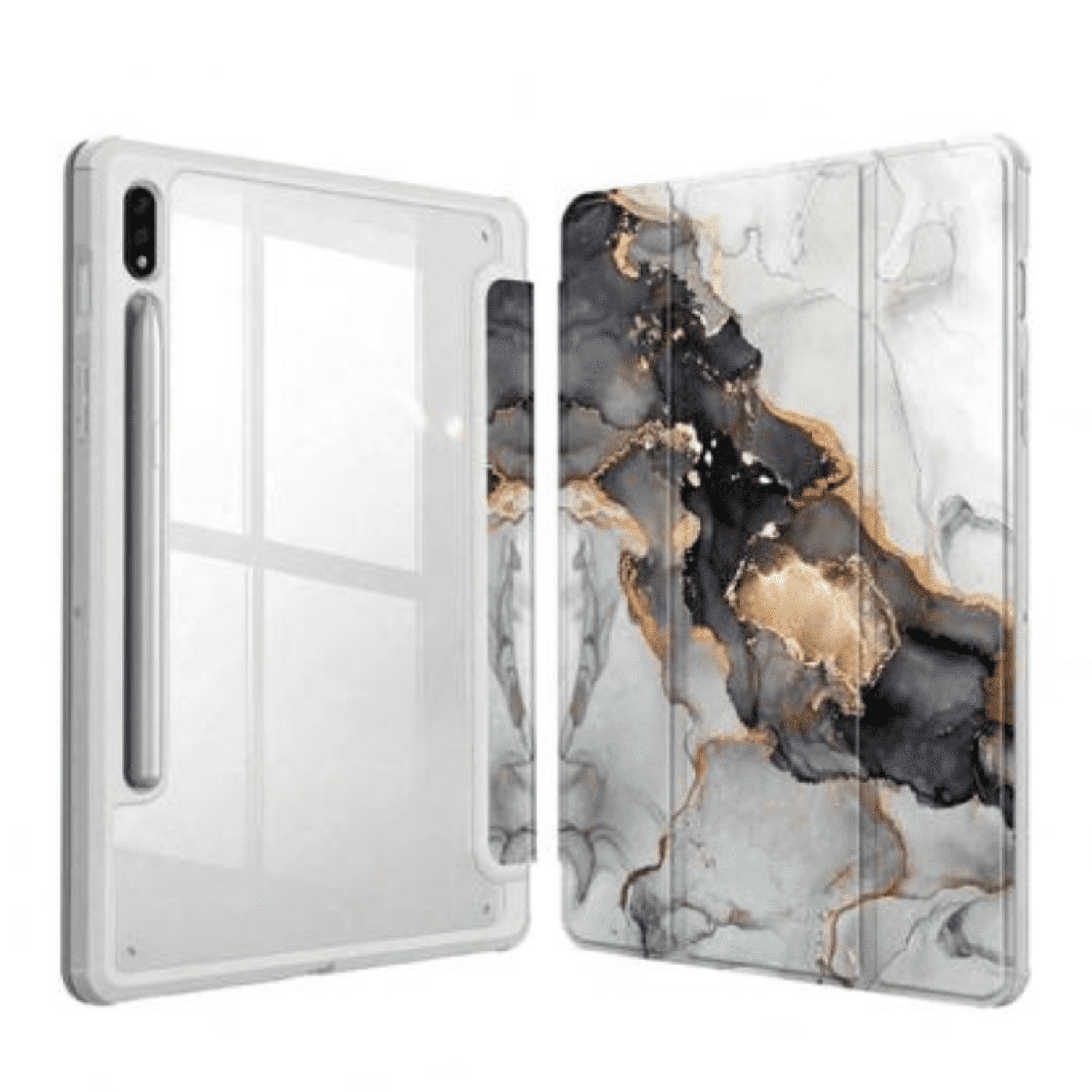 Mar Cases - Funda Smart Cover Para Tablet Samsung S9 Fe 10.9 Mármol Gris