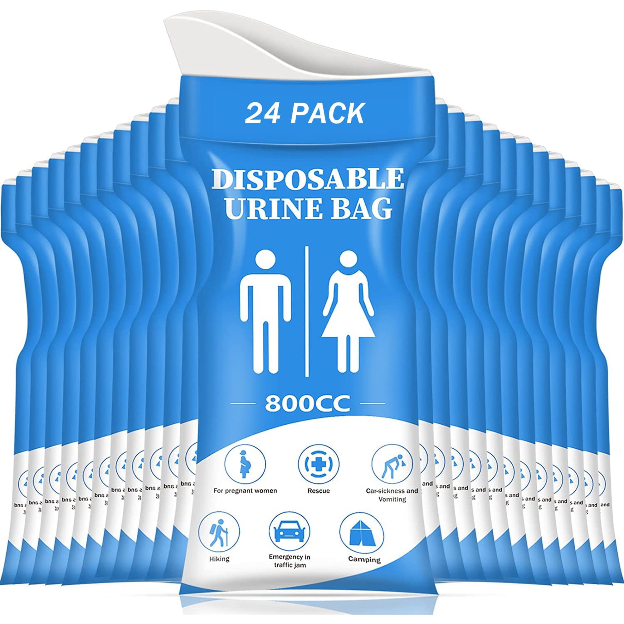 Bolsa De Orina Dibbatu, 800 Ml, Desechable, 24 Unidades, Para Viajes Y Acampadas