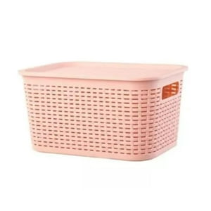 Reyplast - Caja Organizadora Ratán 6 Lt. / Pack 3 Un. Color Rosado