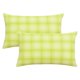 thumbnail image 1 of REGALWOVEN Paquete de 2 Fundas de Cojín Decorativas a Cuadros para Sofá Sala de Estar Sofá Verde 20" x 12", 1 of 7