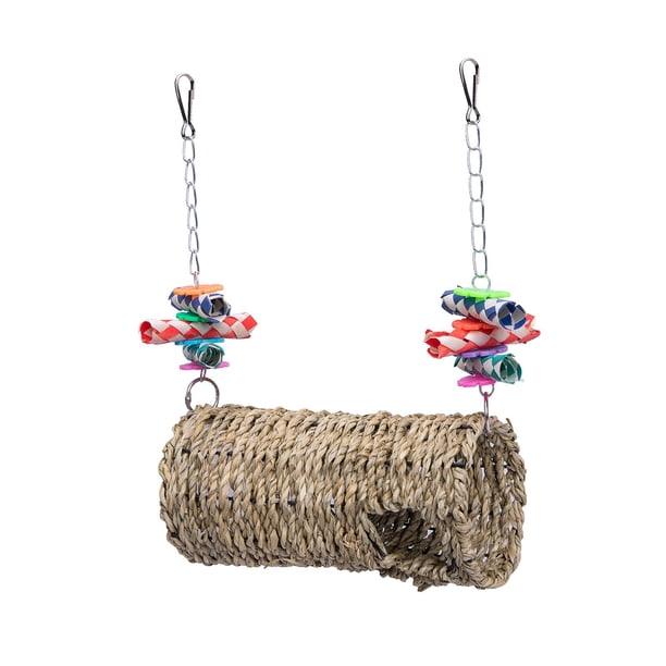 Nido de colibrí colgante para exteriores, casa para pájaros, juguete para periquitos, hamaca para escalar, casa para pájaros colgante, juguetes para pájaros para decoración de Estilo A