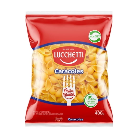 Fideo Pasta Caracoles N°36 Bolsa 400 g Lucchetti