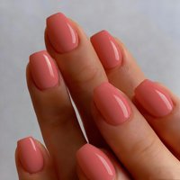 Press On Nails Joyvvew Coral Orange Short Square 30 Unidades