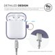 thumbnail image 4 of Funda de silicona elago para AirPods con llavero Lavanda gris, 4 of 8