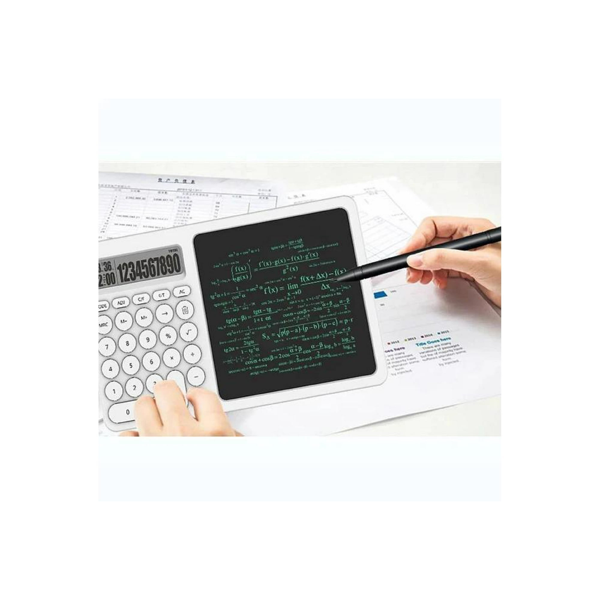 Calculadora. - Calculadora De Escritorio Con Pantalla De Escritura Ensayo Magica