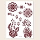 thumbnail image 1 of Vintage Vermilion Tattoo Stickers for Hands and Legs - Complicated Pattern Design for a Unique Look, 1 of 3
