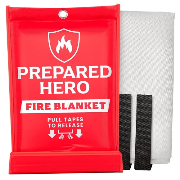 Manta ignífuga Prepared Hero Emergency, paquete de 1 unidad, 100 x 100 cm