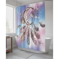 Mylhogar - Cortina De Baño Tela Género + Forro Impermeable