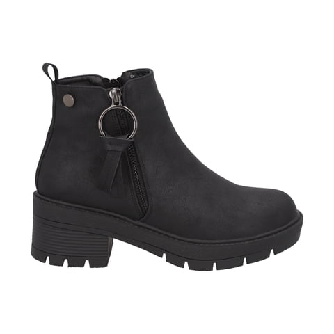 Botin Mujer Negro Plataforma Ester Detogni