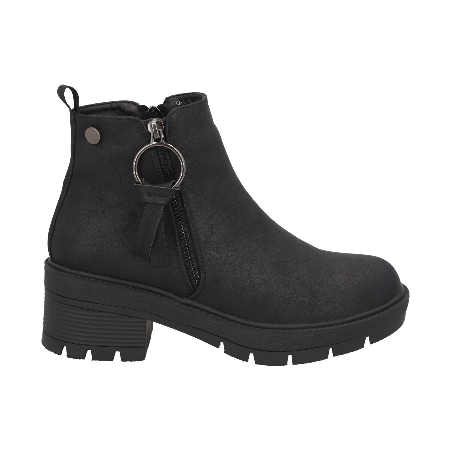 Botin Mujer Negro Plataforma Ester Detogni
