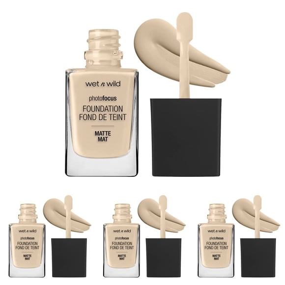 Foundation Wet n Wild Photo Focus, porcelana líquida mate, 4 unidades