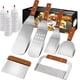 thumbnail image 1 of Juego de 9 espátulas para plancha, juego de accesorios, utensilios de barbacoa de acero inoxidable, herramientas profesionales para barbacoa, teppanyaki, asar, cocinar en plano, plato calefactor, rega, 1 of 5