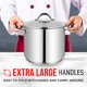 thumbnail image 3 of Olla Stockpot Bakken-Swiss Deluxe de acero inoxidable de 24 litros con tapa, 3 of 7