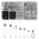 thumbnail image 1 of 270pcs Durable and Stylish Safety Pins in 7 Sizes - Silver and Black - Perfect for Clothing Repairs and DIY Projects, 1 of 5