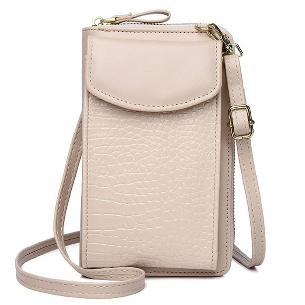 Bolso bandolera pequeño para teléfono, cartera para celular para viajes y compras