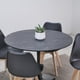 thumbnail image 3 of Comedor Mesa Tulip Redonda 100cm Negra + 4 Sillas Tulip Negras, 3 of 3