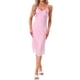 thumbnail image 1 of INSPIRE CHIC Camisón de Satén para Mujer con Encaje, Tirantes Cruzados, Camiseta de Tirantes, Camisón, Lencería, Vestido de Pijama Sedoso, Talla L, Rosa, 1 of 6