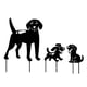 thumbnail image 3 of Adornos De Estacas De Silueta De Perro Negro Acrílico De 3 Piezas Para El Arte Del Jardín Del Patio De Césped, 3 of 5