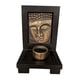 thumbnail image 2 of 1Pcs Buddha Face Candelabro Exquisito Realista Para Oficina Hogar Yoga Club Bronce, 2 of 5