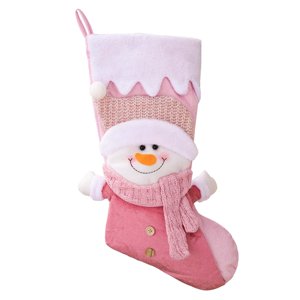 Magideal - Medias Navideñas Rosas, Medias Colgantes Navideñas, Calcetines Navideños, Decoración Navideña Para Festivales De Invierno, Decoración Navideña Clásica Muñeco De Nieve