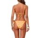 thumbnail image 3 of INSPIRE CHIC Bikini de Mujer con Escamas de Pescado y Concha, 2 Piezas, Tirantes Ajustables, Triángulo, Traje de Baño Pequeño Flor Amarillo-Rosa, 3 of 5