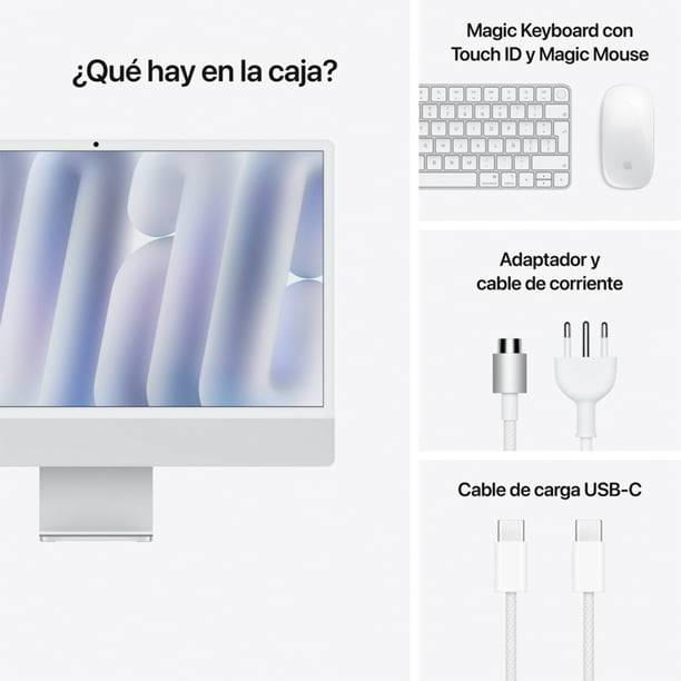iMac Ret 4.5K 24/ M4 10C/ GPU 10C/ 16GB RAM/ 512GB Plata | Lider
