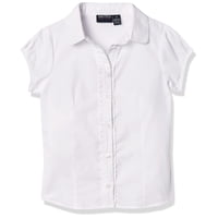 Blusa Nautica Con Volantes Para Niñas Pequeñas, Blanca, Talla 4