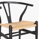 thumbnail image 5 of Silla De Madera Wishbone Asiento de cuerda LF9-01 - Negro/Natural, 5 of 6