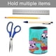 thumbnail image 5 of ¡Muévete Wombats!-theme Cylinder Pen Holder Pencil Organizer with Flannel Lining PVC Leather Material Cardboard Base for study work 10*8CM, 5 of 6