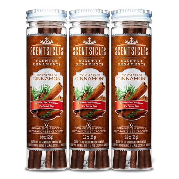 Adornos navideños perfumados Scentsicles Canela 18 palitos