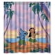 thumbnail image 1 of Cortina de ducha Artsadd Lilo y Stitch bailando en la playa, juego de cortina de baño con ganchos, tamaño 66 x 72 pulgadas, 1 of 3